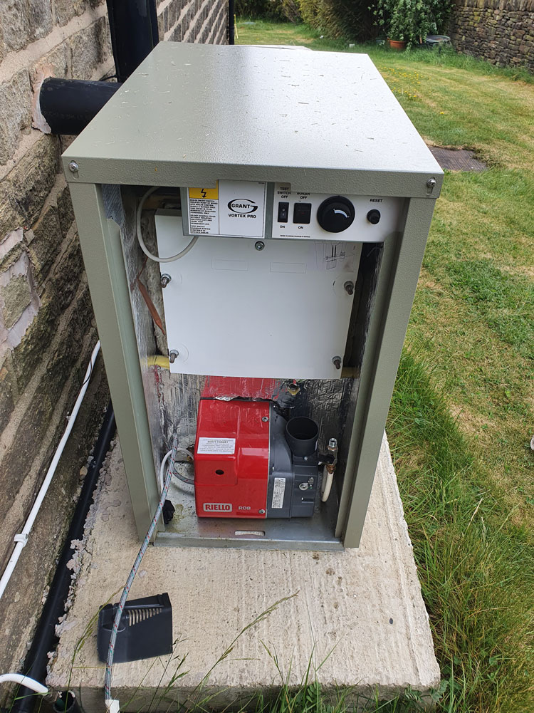 Grant external boiler fitted in Slaithwaite