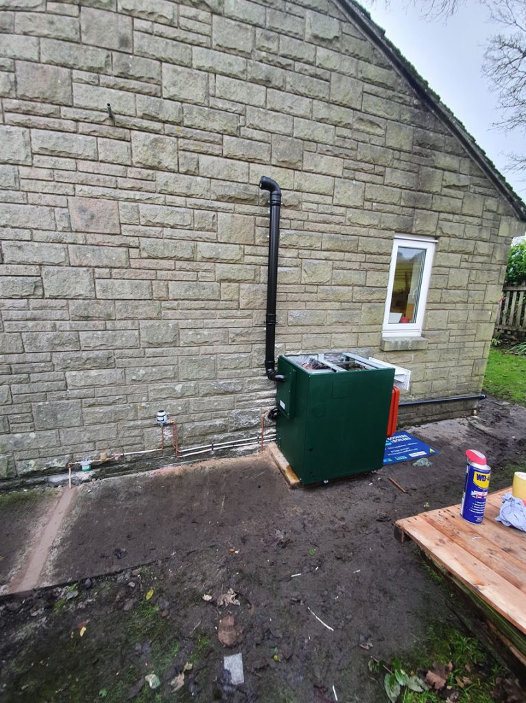 External Oil boiler installation Derbyshire